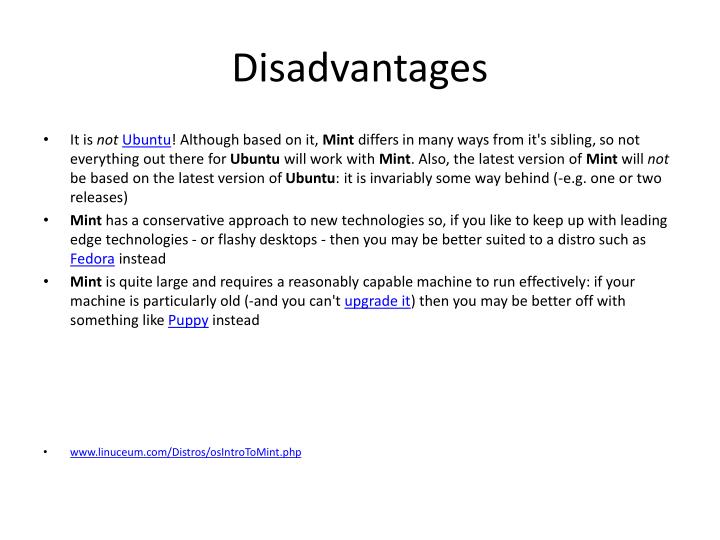 linbus advantages disadvantages